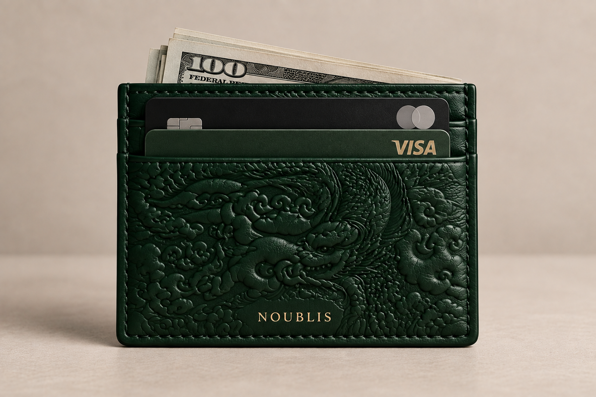 noublis forest green card holders